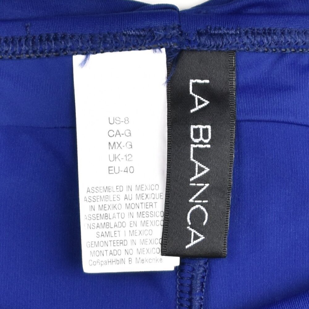 La Blanca Island Goddess Keyhole Bikini and Shirred Hipster Bottom - 34E/8 - Picture 8 of 9